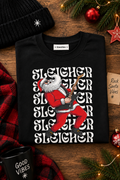 Sleigher Santa Christmas Rocker | Retro Christmas T-Shirt Design