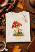 A Little Magic Between the Pages – Cozy Woodland Reading T-Shirt Design
