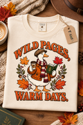 Wild Pages, Warm Days | Cozy Autumn Goose Reading Design – T-Shirt Design